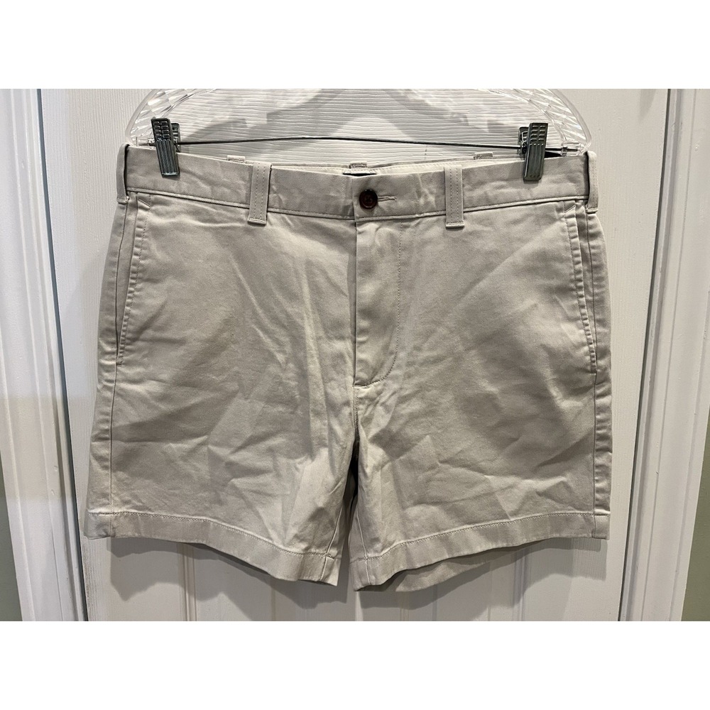 J.Crew Mens 33 Chino Shorts Khaki Tan 5" Inch Inseam Cotton Flat Front NWT NEW